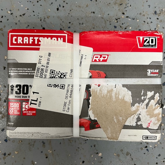 Craftsman V20 Brushless RP Impact Driver in Red and Black - Picture 1 of 2